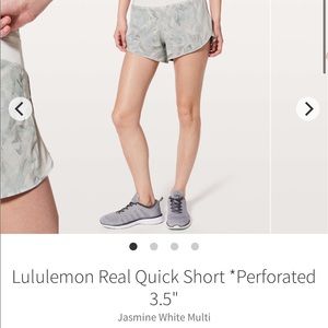 Lululemon Real Quick Short 3.5” Size 6 White